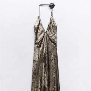 Zara Draped Lingerie Style Dress